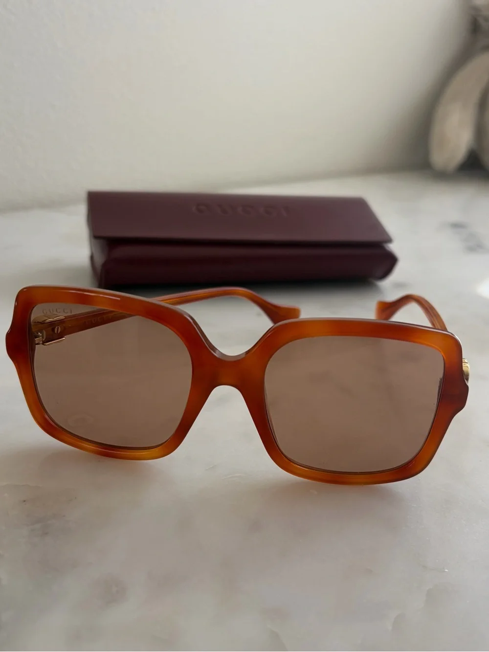 Gucci sunglasses, brown with light brown tint